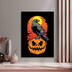 halloween, print, wall art canvas, wall decor, gift, canvas-5