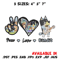 Bluey Peace Love bandit Embroidery design, Bluey cartoon Embroidery, cartoon design, Embroidery File, Instant download..jpg