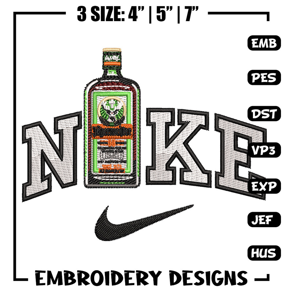 Bottle x nike logo embroidery design, Nike embroidery, Embroidery file, Embroidery shirt, Nike design, Digital download.jpg