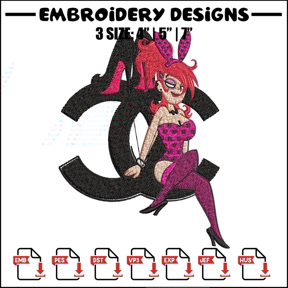 Bunny girl gucci Embroidery Design, Gucci Embroidery, Brand Embroidery, Embroidery File, Logo shirt, Digital download.jpg