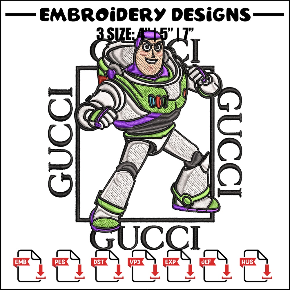 Buzz lightyear Gucci Embroidery design, Buzz lightyear Embroidery, cartoon design, Embroidery File, Digital download..jpg