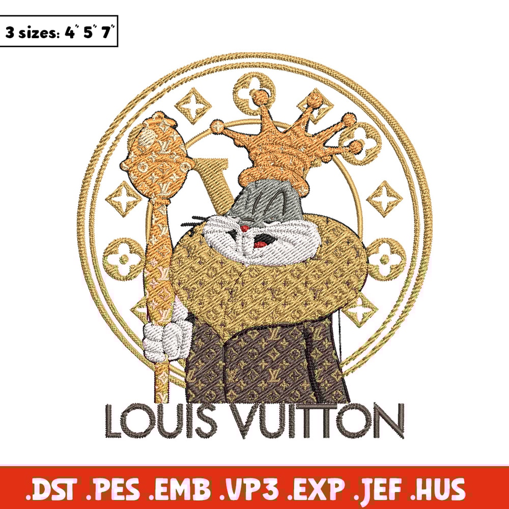 Bunny cartoon lv Embroidery Design, Lv Embroidery, Embroidery File, Brand Embroidery, Logo shirt, Digital download.jpg