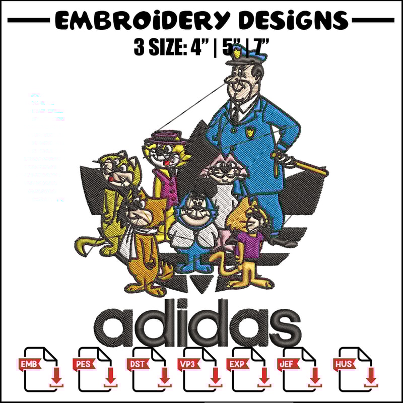 Cartoon cat Embroidery Design, Adidas Embroidery, Embroidery File, Cartoon Embroidery, Logo shirt, Digital download.jpg