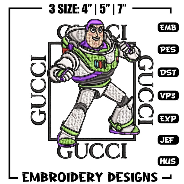 Buzz lightyear Gucci Embroidery design, Buzz lightyear Embroidery, cartoon design, Embroidery File, Digital download..jpg