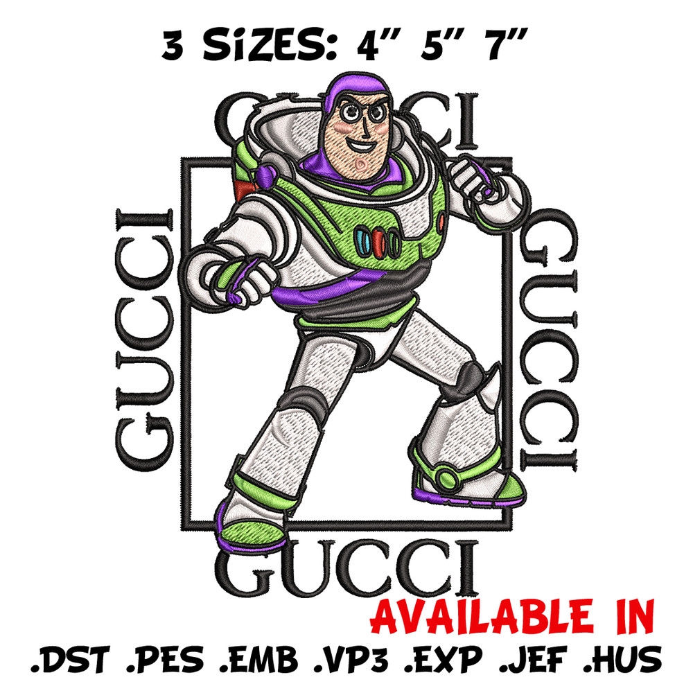 Buzz lightyear Gucci Embroidery design, Buzz lightyear Embroidery, cartoon design, Embroidery File, Digital download..jpg