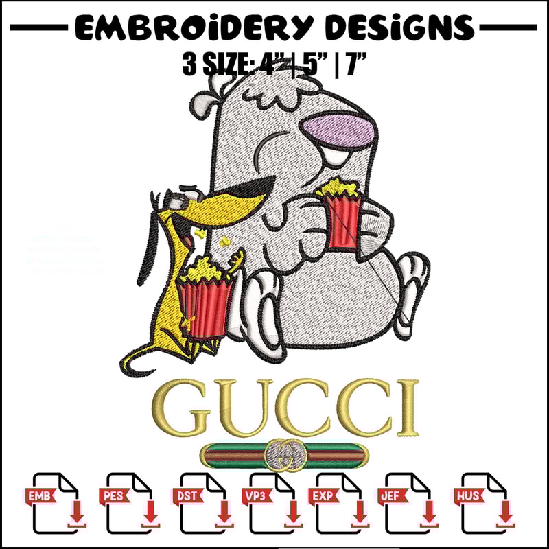 Cartoon Gucci Embroidery design, Cartoon Gucci Embroidery, cartoon design, Embroidery File, Gucci logo, Digital download.jpg