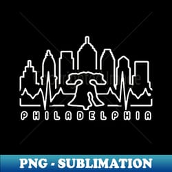 philadelphia skyline ekg philadelphia fan art philly fan favorite - special edition sublimation png file - transform your sublimation creations
