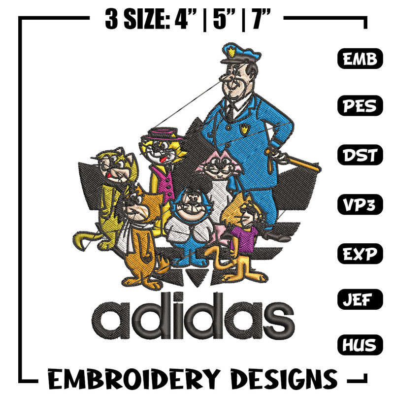 Cartoon cat Embroidery Design, Adidas Embroidery, Embroidery File, Cartoon Embroidery, Logo shirt, Digital download.jpg