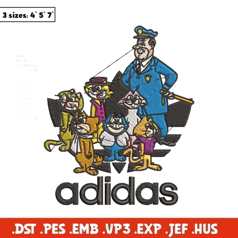 Cartoon cat Embroidery Design, Adidas Embroidery, Embroidery File, Cartoon Embroidery, Logo shirt, Digital download.jpg