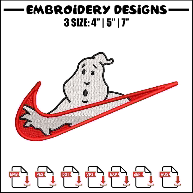 Casafantasmas nike embroidery design, Ghostbusters embroidery, nike design, movie design, movie shirt, Digital download.jpg