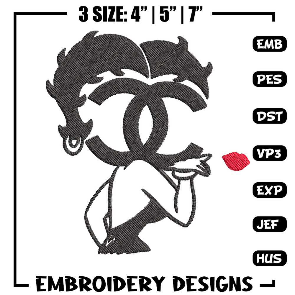 Cartoon girl gucci Embroidery Design, Gucci Embroidery, Brand Embroidery, Embroidery File, Logo shirt, Digital download.jpg