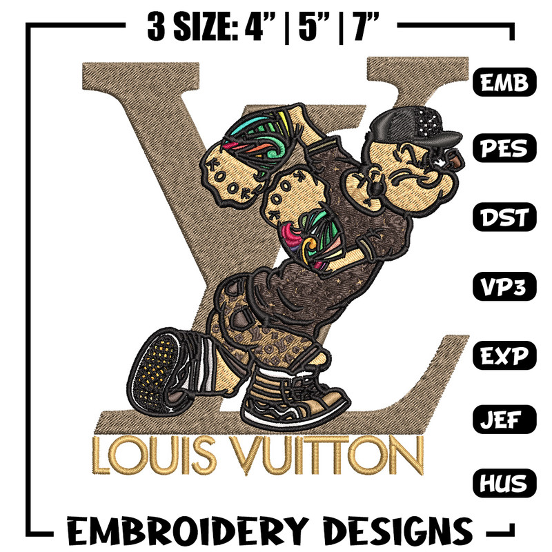 Cartoon man lv Embroidery Design, LV Embroidery, Embroidery File, Logo shirt, Sport Embroidery, Digital download.jpg