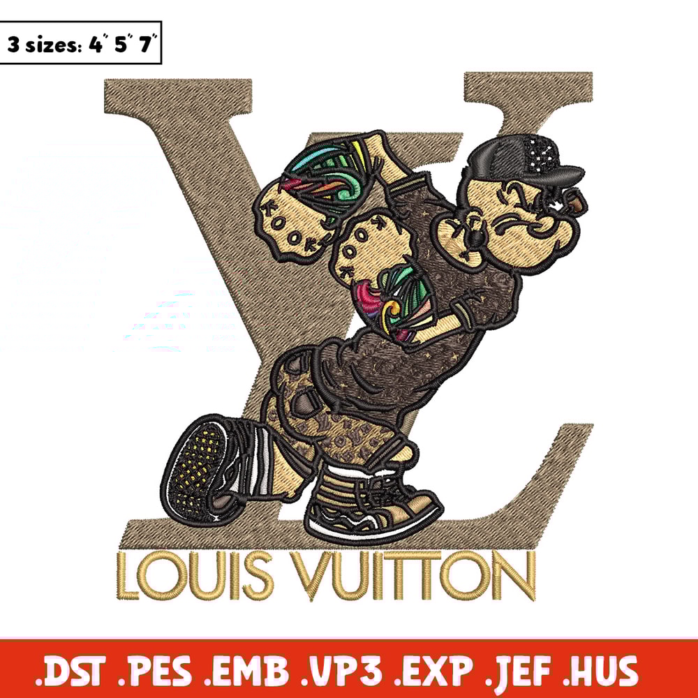 Cartoon man lv Embroidery Design, LV Embroidery, Embroidery File, Logo shirt, Sport Embroidery, Digital download.jpg