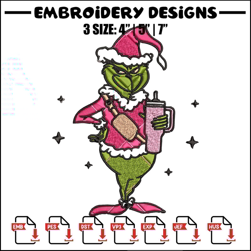 Chrismas grinch Embroidery Design, Grinch Embroidery, Embroidery File, Brand Embroidery, Logo shirt, Digital download.jpg