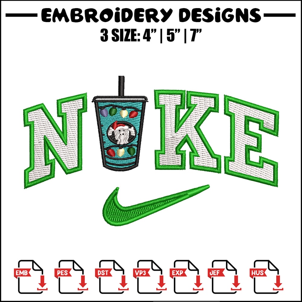 Cup green x nike embroidery design, Cup embroidery, Nike design, Embroidery shirt, Embroidery file, Digital download.jpg