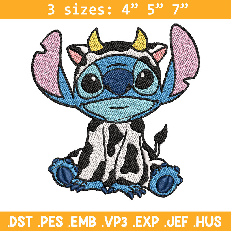 Cow Stitch Embroidery design, Cow Stitch Embroidery, cartoon design, Embroidery File, cartoon shirt, Digital download..jpg