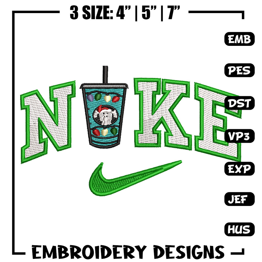 Cup green x nike embroidery design, Cup embroidery, Nike design, Embroidery shirt, Embroidery file, Digital download.jpg