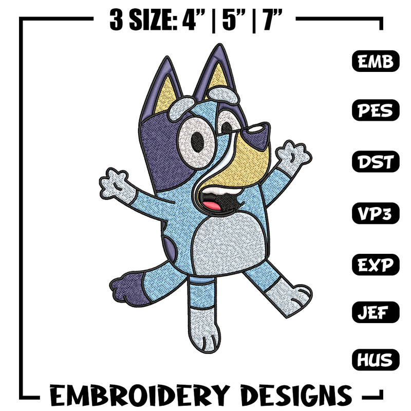 Dad Bluey Embroidery, Bandit Heeler Embroidery, Embroidery File, cartoon design, cartoon shirt, Digital download..jpg