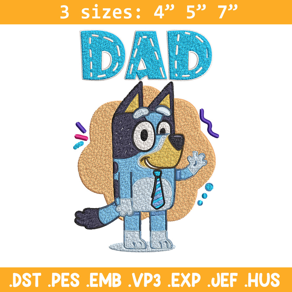 Dad Bluey Embroidery, Bluey Cartoon Embroidery, cartoon Embroidery, cartoon shirt, Embroidery File, Instant download..jpg