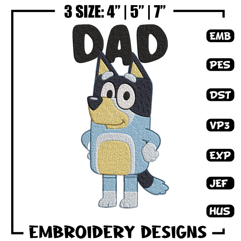 Dad bluey Embroidery, Bluey Cartoon Embroidery, cartoon Embroidery, Embroidery File, cartoon shirt, digital download.jpg