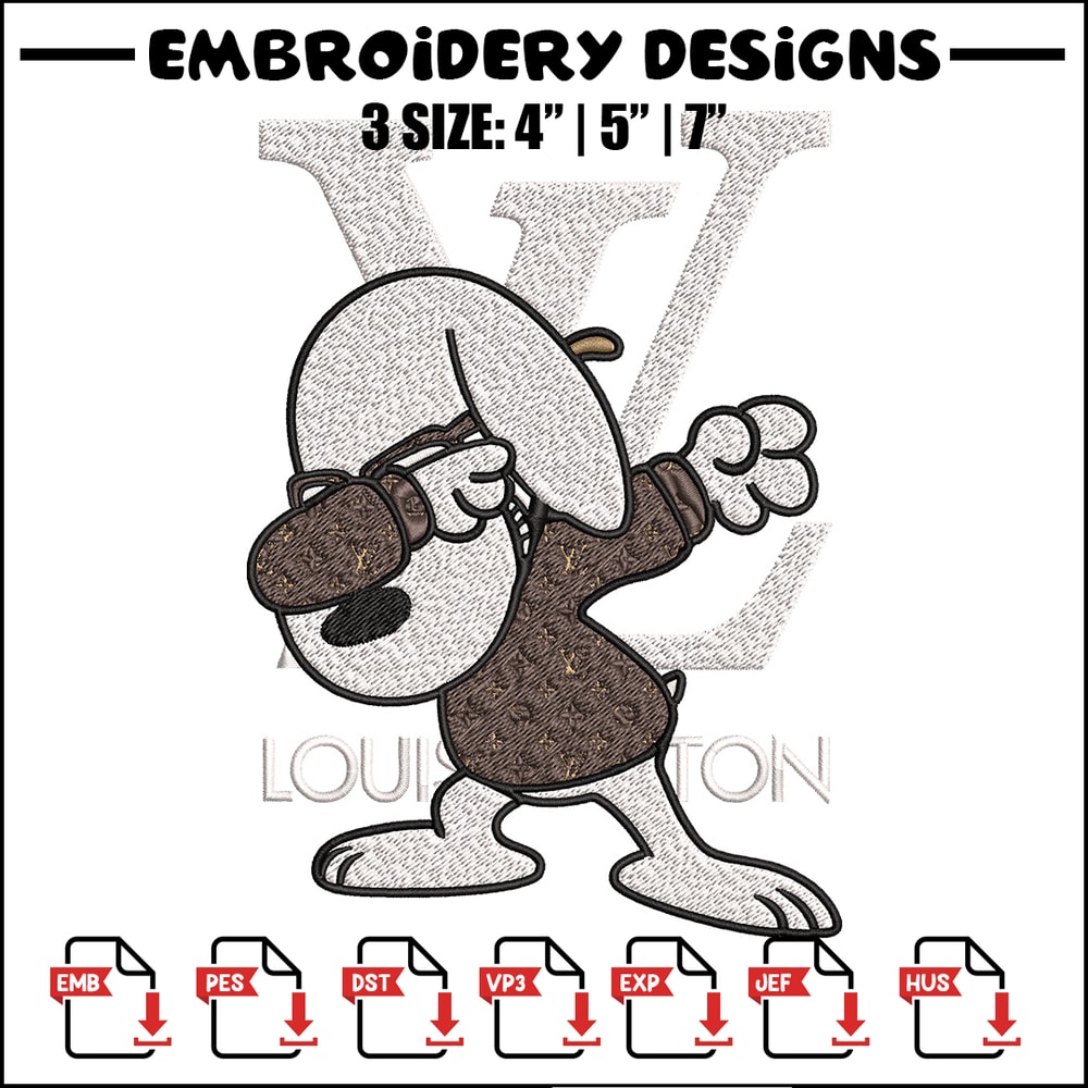 Dog louis vuitton Embroidery Design, LV Embroidery, Brand Embroidery, Embroidery File, Logo shirt, Digital download.jpg