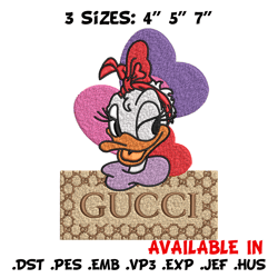 Daisy Donald Duck Gucci Embroidery design, Disney cartoon Embroidery, cartoon design, Embroidery File, Digital download