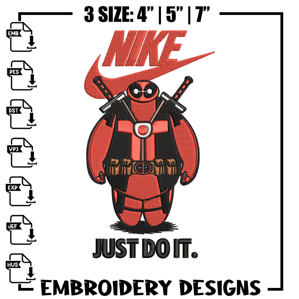 Deadpool funny Nike Embroidery design, Deadpool funny Embroidery, Nike design, Embroidery file, Instant download..jpg
