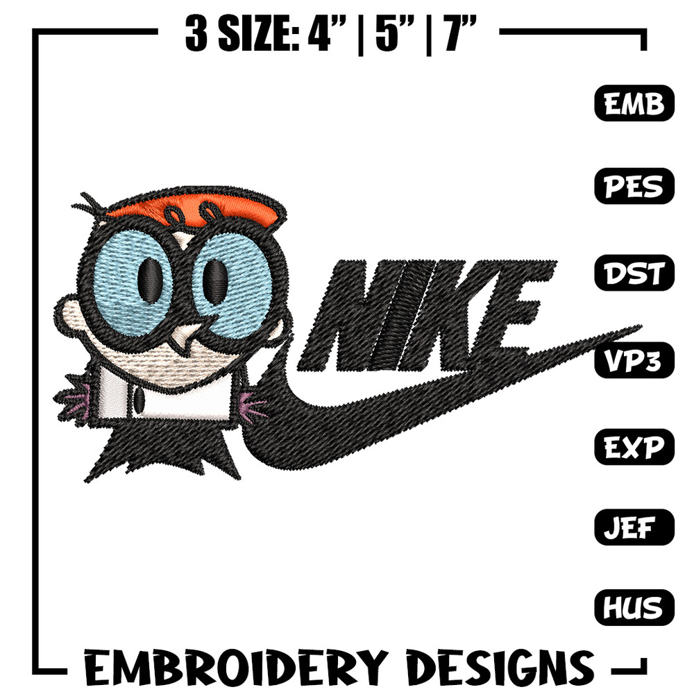 Dexter cartoon Nike Embroidery design, Dexter cartoon Embroidery, Nike design, Embroidery file, Instant download..jpg