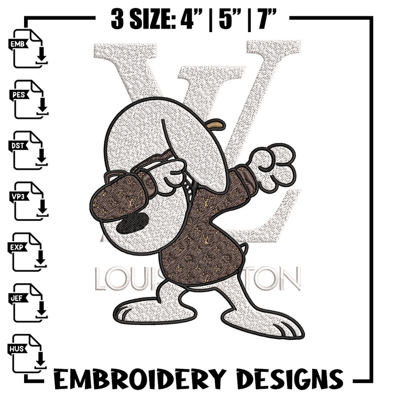 Dog louis vuitton Embroidery Design, LV Embroidery, Brand Embroidery, Embroidery File, Logo shirt, Digital download.jpg