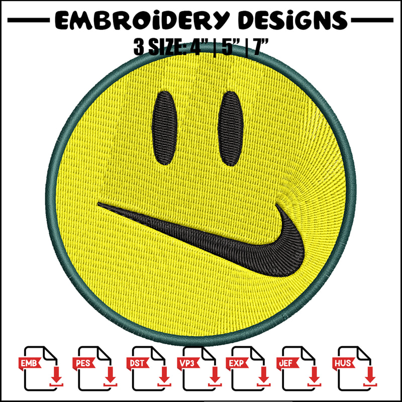 Emoji smile swoosh embroidery design, Emoji embroidery, logo design, embroidery file, logo shirt, Digital download.jpg