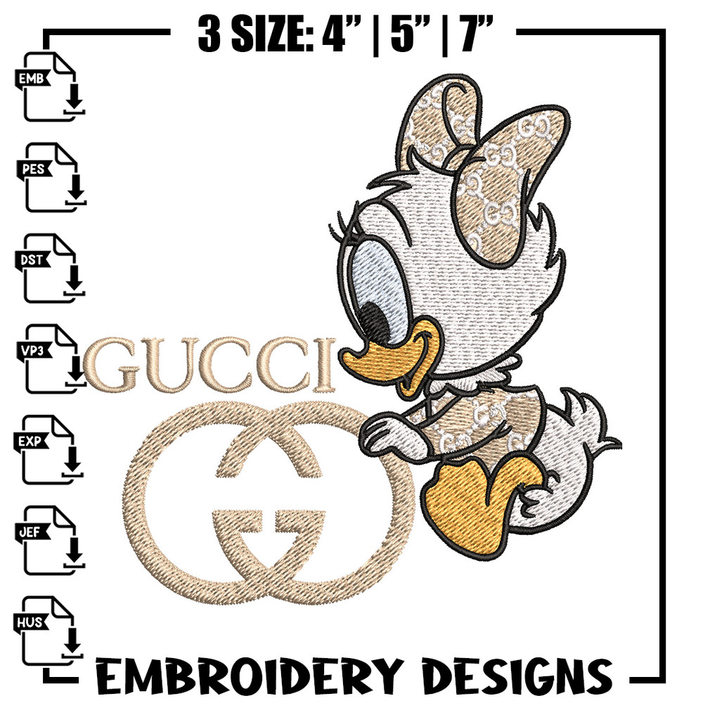Duck baby Embroidery Design, Gucci Embroidery, Embroidery File, Logo shirt, Sport Embroidery, Digital download.jpg