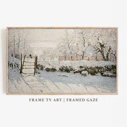 Frame TV Art Winter, Vintage Landscape, The Frame TV Art , Vintage Landscape Painting, Instant Digital Download.jpg