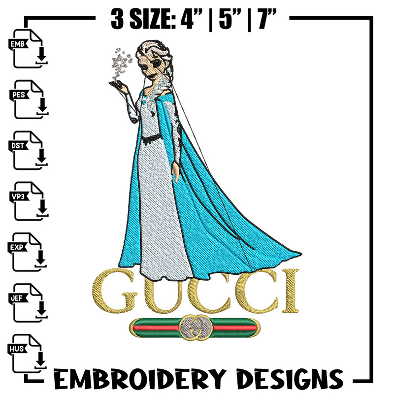 Elsa Gucci logo Embroidery design, Elsa Gucci logo Embroidery, cartoon design, Embroidery File, Digital download..jpg