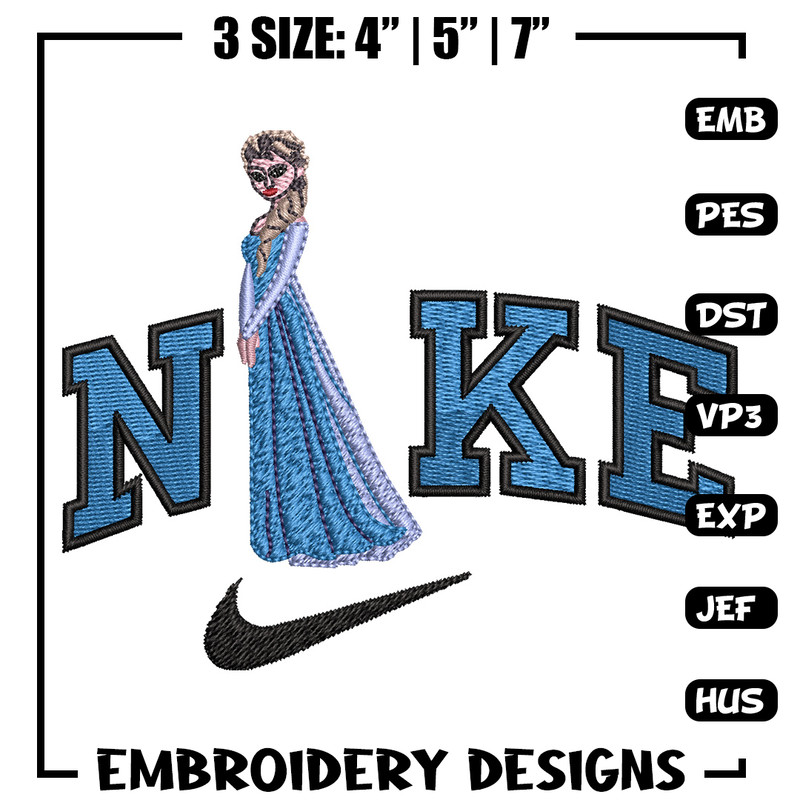 Elsa x nike Embroidery Design, Dinsey Embroidery, Brand Embroidery, Embroidery File, Logo shirt, Digital download.jpg