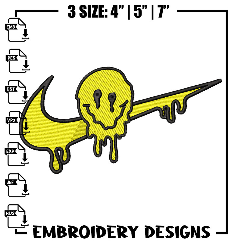 Emoji smile nike embroidery design, Emoji embroidery, nike design, embroidery file, logo shirt, Digital download.jpg