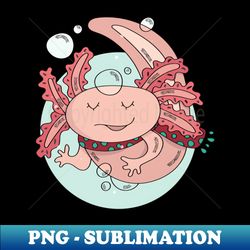 Cute Christmas Axolotl Illustration  Festive Animal Cartoon - PNG Transparent Sublimation Design - Stunning Sublimation Graphics