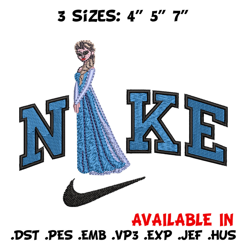 Elsa x nike Embroidery Design, Dinsey Embroidery, Brand Embroidery, Embroidery File, Logo shirt, Digital download.jpg