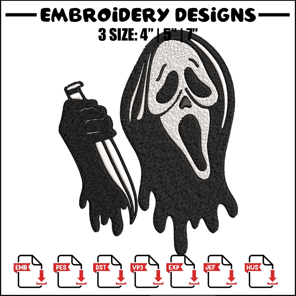Ghost face knife Embroidery design, Horror Embroidery, Embroidery File, logo design, logo shirt, Digital download..jpg