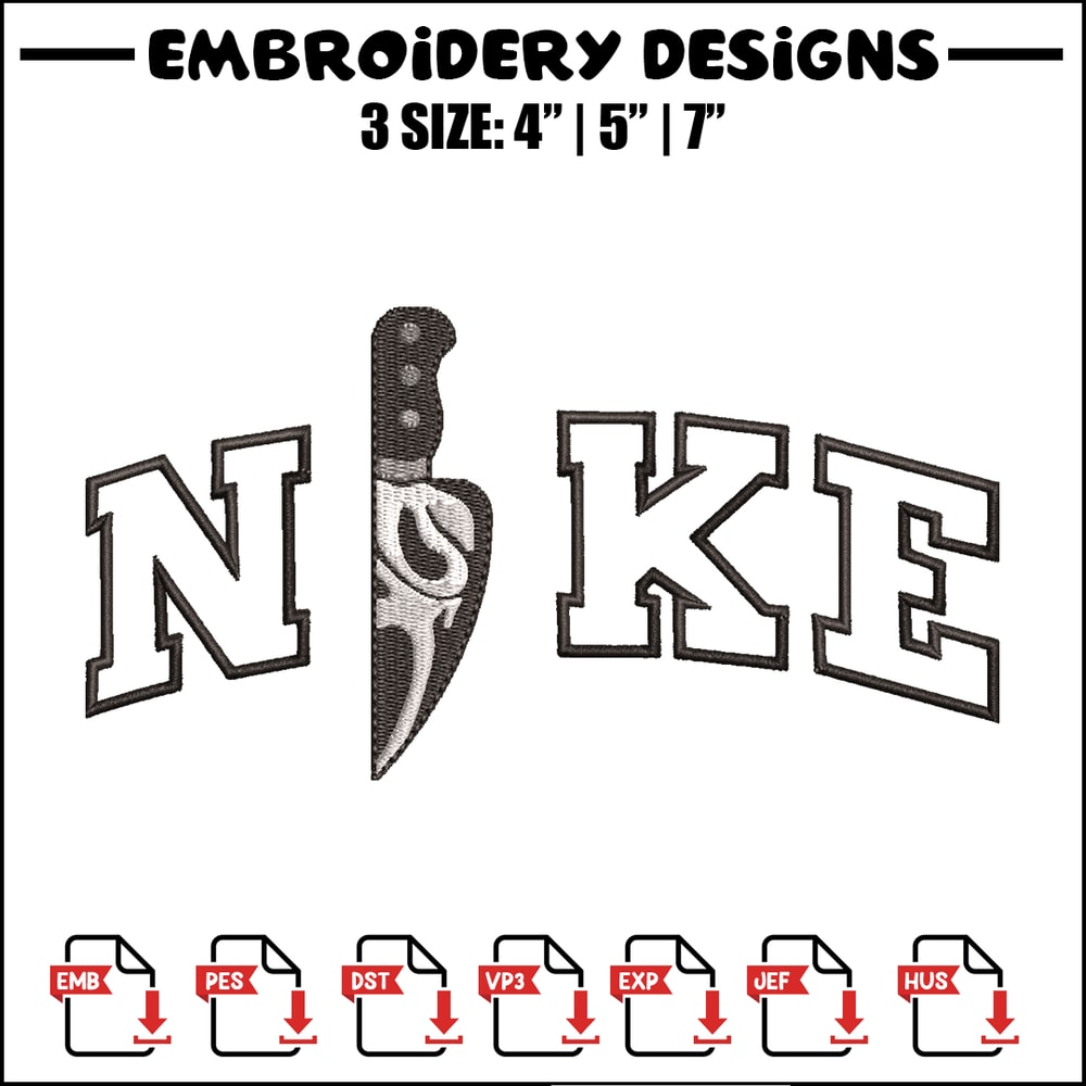 Ghostface knife embroidery design, Ghostface knife embroidery, Nike design, Logo shirt, logo shirt, digital download.jpg