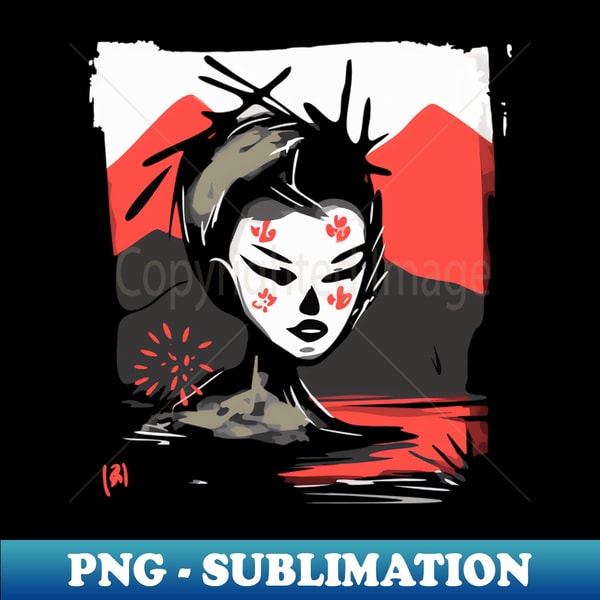 zen cartoons japan geisha hot spring - PNG Transparent Subli - Inspire ...