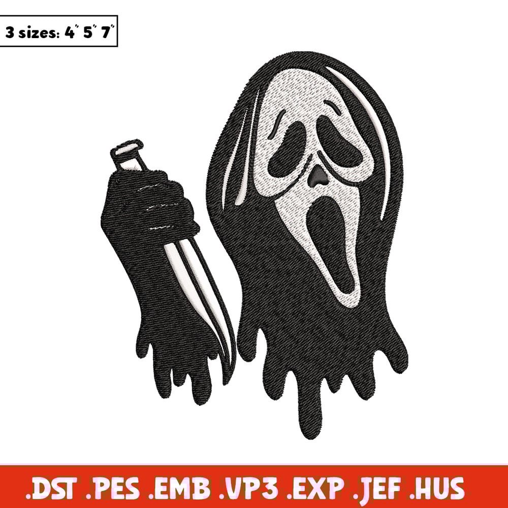 Ghost face knife Embroidery design, Horror Embroidery, Embroidery File, logo design, logo shirt, Digital download..jpg