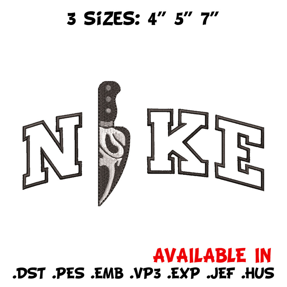Ghostface knife embroidery design, Ghostface knife embroidery, Nike design, Logo shirt, logo shirt, digital download.jpg