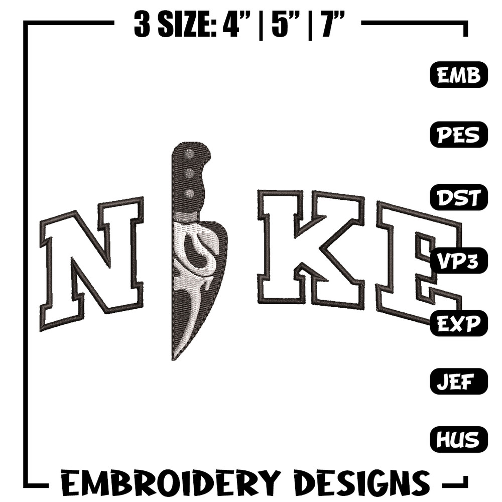 Ghostface knife embroidery design, Ghostface knife embroidery, Nike design, Logo shirt, logo shirt, digital download.jpg