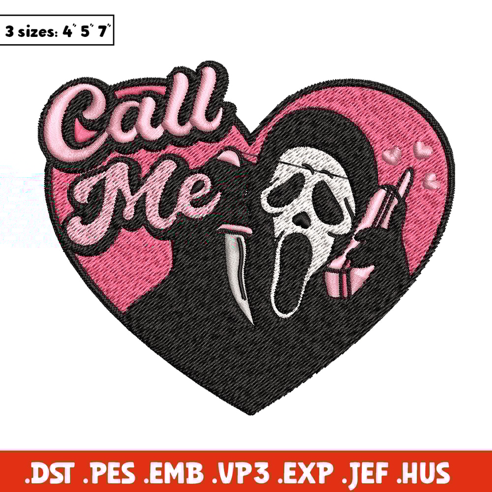 Ghostface Scream Embroidery design, Horror Embroidery, Embroidery File, logo design, logo shirt, Digital download..jpg