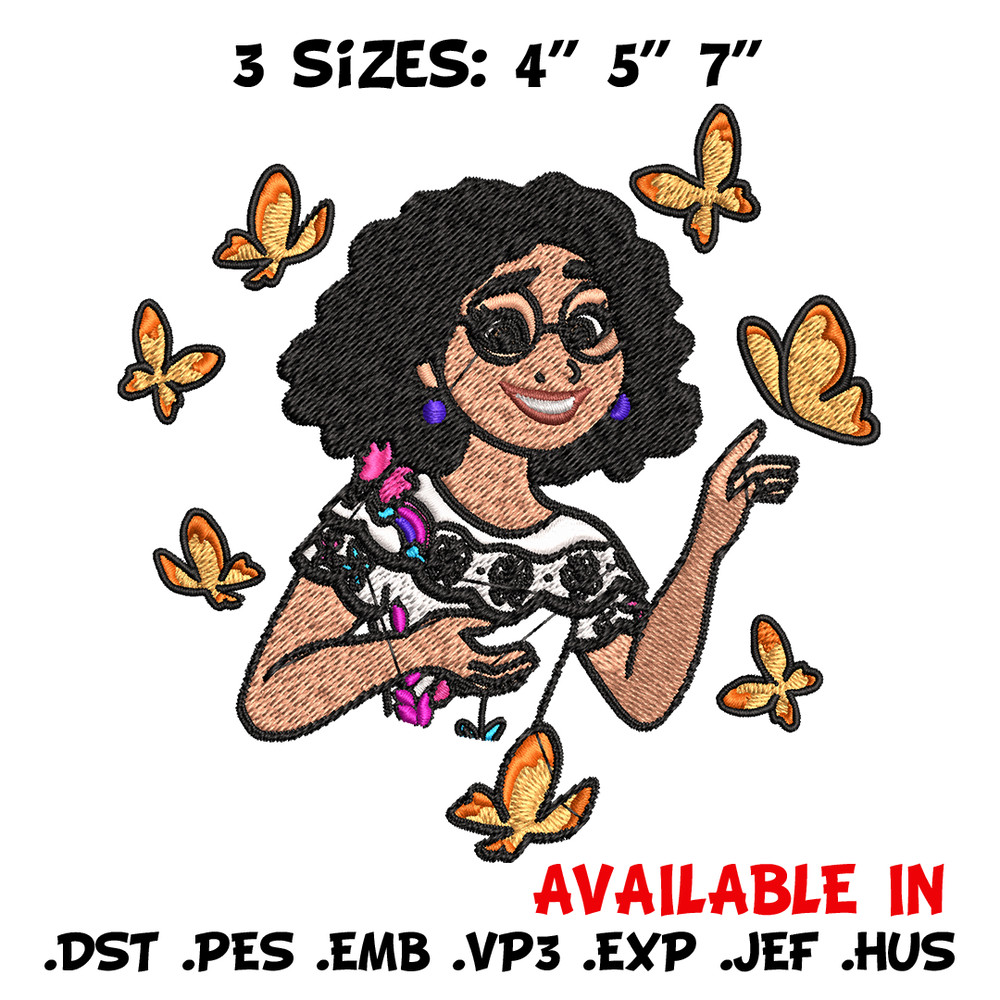 Girl with butterfly cartoon Embroidery design, Cartoon Embroidery, cartoon design, Embroidery File, Instant download..jpg