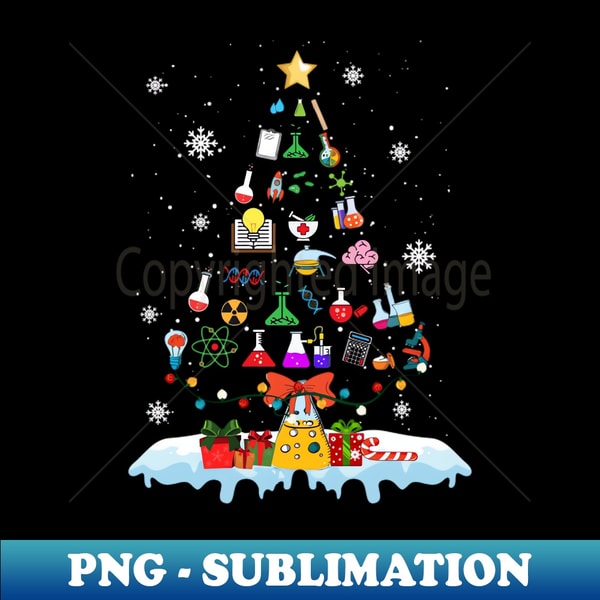 Science Teacher Christmas Tree Science Tools - Instant PNG S | Inspire ...