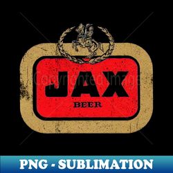 Jax Beer - vintage style label - Unique Sublimation PNG Download - Vibrant and Eye-Catching Typography