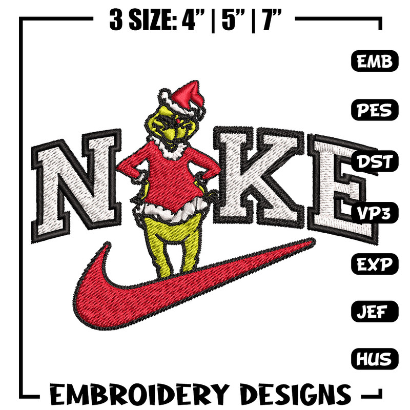 Grinch nike Embroidery Design, Nike Embroidery, Brand Embroidery, Embroidery File, Logo shirt, Digital download.jpg