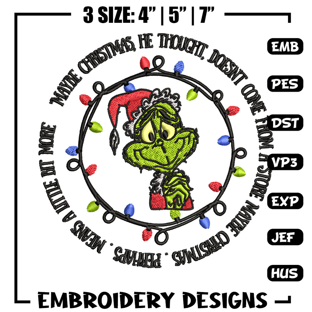 Grinch santa logo Embroidery design, Grinch merry christmas Embroidery, Grinch design, Embroidery File, Instant download.jpg
