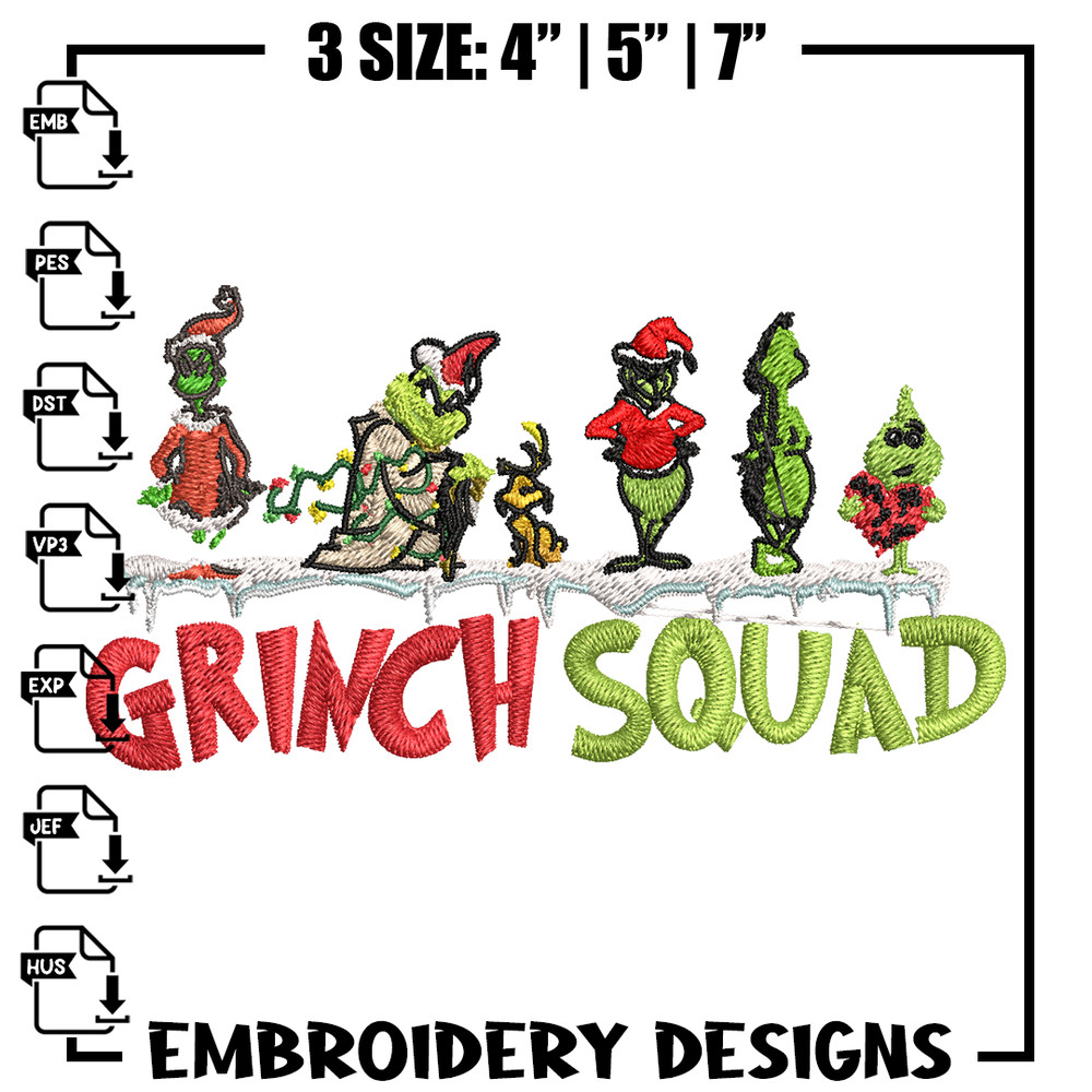 Grinch squad christmas Embroidery design, Grinch Christmas Embroidery, Grinch design, Embroidery File, Digital download..jpg
